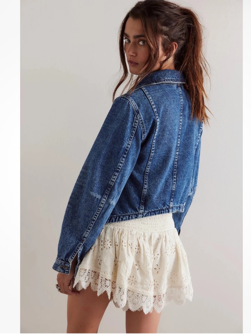 NWT Free People Classic Blue Denim Jacket - Women Size XS - Picture 2 of 12